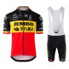 Set Kurzarmtrikot + Trägerhose 2020 Team Jumbo-Visma Belgische Meister N001